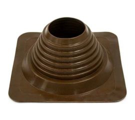 Кровельная прямая проходка Borge №4 (d=95-197, 275x275mm, RAL 8017 коричневый), силикон 01.235.03.03.01.000.8017 