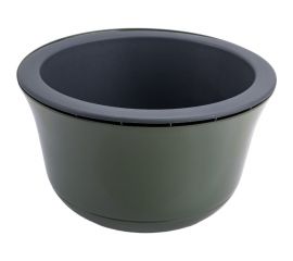 Пластиковый горшок liveingreen ОМЕГА нефрит, c прозрачной вкладкой, диам. 20 см, высота 12 см, 2.4 л ОМ20-32 