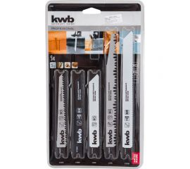 Набор пильных полотен 5 шт для сабельной пилы KWB 576005 