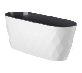 Горшок для цветов Idiland Laurel 354x152x150 мм, 5 л, с дренажной вставкой, белый 221611129/01 