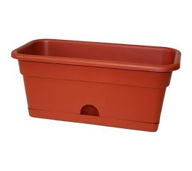 Балконное кашпо с поддоном Darel Plastic 5 0180 ДАР 80х20х17 см, 16 л, терракотовое 015171 