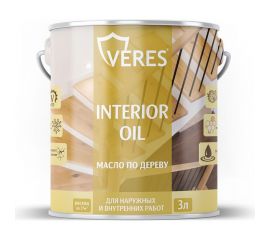 Масло для дерева VERES interior oil, 3 л, сосна 255535 