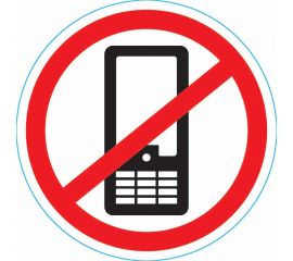 Наклейка-запрещающий знак REXANT Использование мобильных телефонов запрещено, 150x150мм 56-0042 
