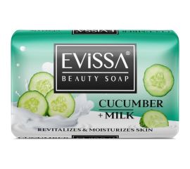 Туалетное мыло в картонной упаковке EVISSА 125 гр., Огурец+Молоко М2939 