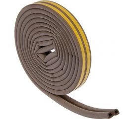 Резиновый уплотнитель ТУНДРА krep, профиль D, 9х8 мм, коричневый, 6 м 3794721 