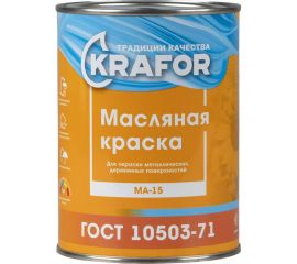 Краска Krafor МА-15 салатовая 0.9 кг 