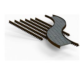 Бордюр ООО Металекс Metalex 100х70x2000 мм, коричневый, 6 шт. BRK107020 