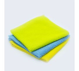 Салфетки для уборки из микрофибры, универсальные, 3 шт. в упаковке, размер 25x25см 8004 