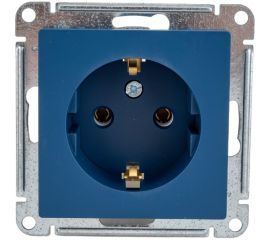 Розетка Systeme Electric Atlasdesign аквамарин с заземлением, 16а ATN001143 