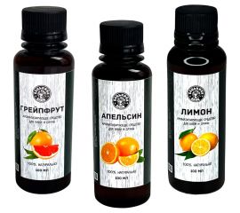 Набор ароматизаторов Бацькина баня Цитрусовый микс 3 шт, 100 мл Грейпфрут Апельсин Лимон для бани и сауны 17-3-100-набор-цитрус-ВИ 