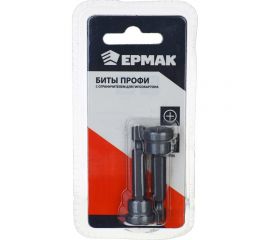 Биты c ограничителем для ГКЛ ПРОФИ PH2, 50 мм, блистер, 2 шт ЕРМАК 601-070 