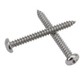 Нержавеющий саморез с полукруглой головкой KREPFIELD 4,2x38 мм, DIN 7981, А2, крестообразный шлиц PH, 50 шт. 7981А2САМОРЕЗ4.2X38-50 