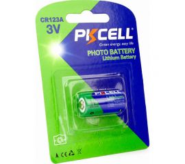 Литиевый элемент питания PKCELL тип - CR123A 1 шт в блистере CR123A-1B 