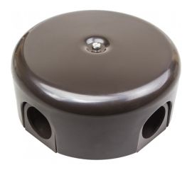 Распределительная коробка Bironi 78мм, пластик, цвет коричневый (4 кабельных ввода в комплекте) B1-521-22-K 