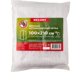 Дверная антимоскитная сетка с магнитным замком REXANT 210x100 см, белая 71-0223 