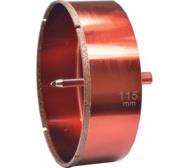 Коронка алмазная по керамограниту и мрамору с направляющим сверлом 115 мм Hardcore 154115 