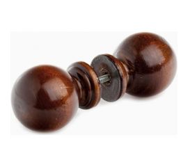 Деревянная ручка-кнопка Ликон лак, тёмная, с малым глазком 6245 