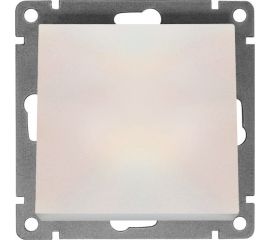 Одноклавишный выключатель UNIVersal серия афина, с/у, 10а, 220в, жемчуг еврослот A0021-OBr 