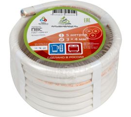Провод ПВС АЛЬФАКАБЕЛЬ 3х4 мм ГОСТ 5 м 05055 