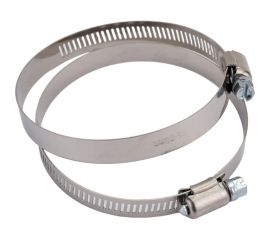 Хомуты Зубр ЭКСПЕРТ нерж. сталь, просечная лента 12 мм, 65-89 мм, 2 шт. 37815-065-89-2 