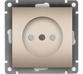 Одноместная розетка UNIVersal серия афина б/з, с/у, з/ш, 16а, 220в, шампань еврослот A0047-Br 