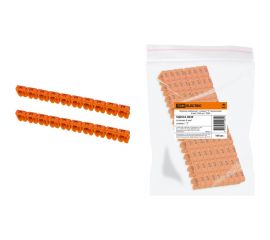 Маркер TDM наборный, символ 3, оранжевый, 6 мм2, 100 штук SQ0534-0049 