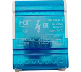 Шина на DIN-рейку в корпусе кросс-модуль HLT 4x7 3L+PEN 081-06-04/081-06-004 4670042790250 