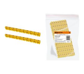 Наборный маркер TDM символ 4, желтый, 6 мм2, 100 штук SQ0534-0050 