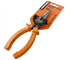 Длинногубцы Спец прямые, 160 мм, пластиковые ручки СПЕЦ-3505 