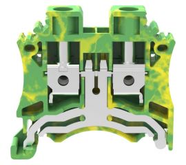 Клемма на дин-рейку Degson 6 кв.мм, винтовая, земля 50 шт DC6-PE-01P-1C-00Z(H) 