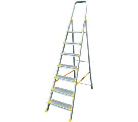 Алюминиевая профессиональная анодированная стремянка Алюмет 7 ступеней АS707 