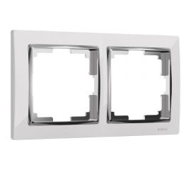 Рамка WERKEL W0021901 на 2 поста Snabb белый/хром a051649 