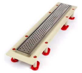 Душевой трап Татполимер ТП-50.1A-1000 с вертикальным выходом, решетка - волна 48792 