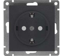 Одноместная розетка UNIVersal серия афина с/з, з/ш, с/у, 16а, 220в, графит еврослот A0049-Gr 