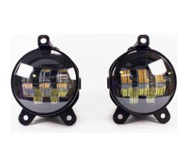 Светодиодная фара AIRLINE с регулируемой световой границей, 45 Вт, белый/желтый, D-90 мм, комплект 2 шт. ALED075 