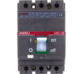 Автоматический выключатель ANDELI AM3-125S/3P 63A 25KA ADL06-802 