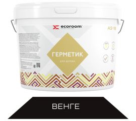 Герметик акриловый ECOROOM AS-16 для дерева, венге, 3 кг 225-1-3/венг 