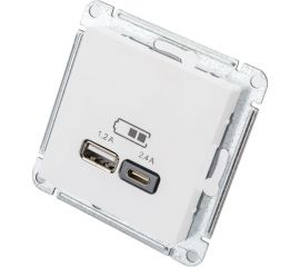 Розетка USB A+С Schneider Electric AtlasDesign Белый 5В/2,4 А, 2х5В/1,2 А ATN000139 