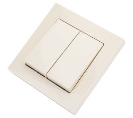 2-клавишный выключатель Schneider Electric AtlasDesign Бежевый сх.5, 10АХ, в сборе SE ATN000252 