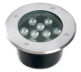 Светодиодный тротуарный (грунтовый) светильник FERON SP2803 9LED, 4000К ,10W, AC12V D160xH90mm,вн.диаметр:110mm,IP67 48347 