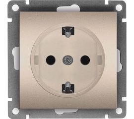Одноместная розетка UNIVersal серия афина с/з, с/у, 16а, 220в, шампань еврослот A0028-Br 