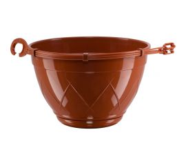 Горшок SANTINO Лилия подвесная 1.5 л, 17х10 см, терракотовый 049170 