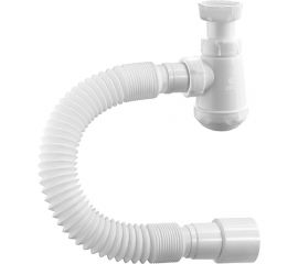 Сифон ORIO Чик бутылочный 1 1/4x32, с гибкой трубой 32-40/50 (370 мм), без выпуска М-32002 