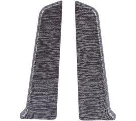 Торцевые заглушки для плинтуса DECONIKA (70 мм; 187 Алюминий темный; 2 шт.) Д-П70-Тп-Ф1 187 АЛМ ТЕМ 