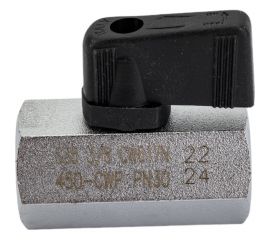 Шаровой кран RUB серия NAPOLI (S.35), 3/8 DN8 PN30, ВР-ВР, флажок S35CF0 