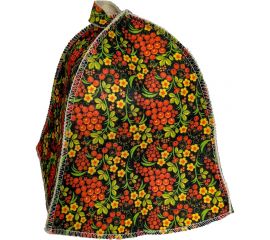 Шапка для бани Бацькина Баня печать Хохлома рябина 10405 