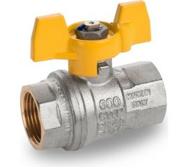 Шаровой кран для газа RUB ROMA 1/2 DN15 PN40, ВР-ВР, (S.84), бабочка S84D06 