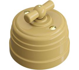 Выключатель МЕЗОНИНЪ пластиковый поворотный 4 положения, цвет - песочное золото GE30401-32 