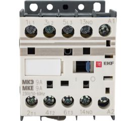 Миниконтактор EKF МКЭ, 9А, 230В, 1NO, PROxima, SQ Mctr-s-9-230 