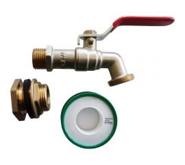 Набор для бочки: кран, штуцер Профитт 0872497 